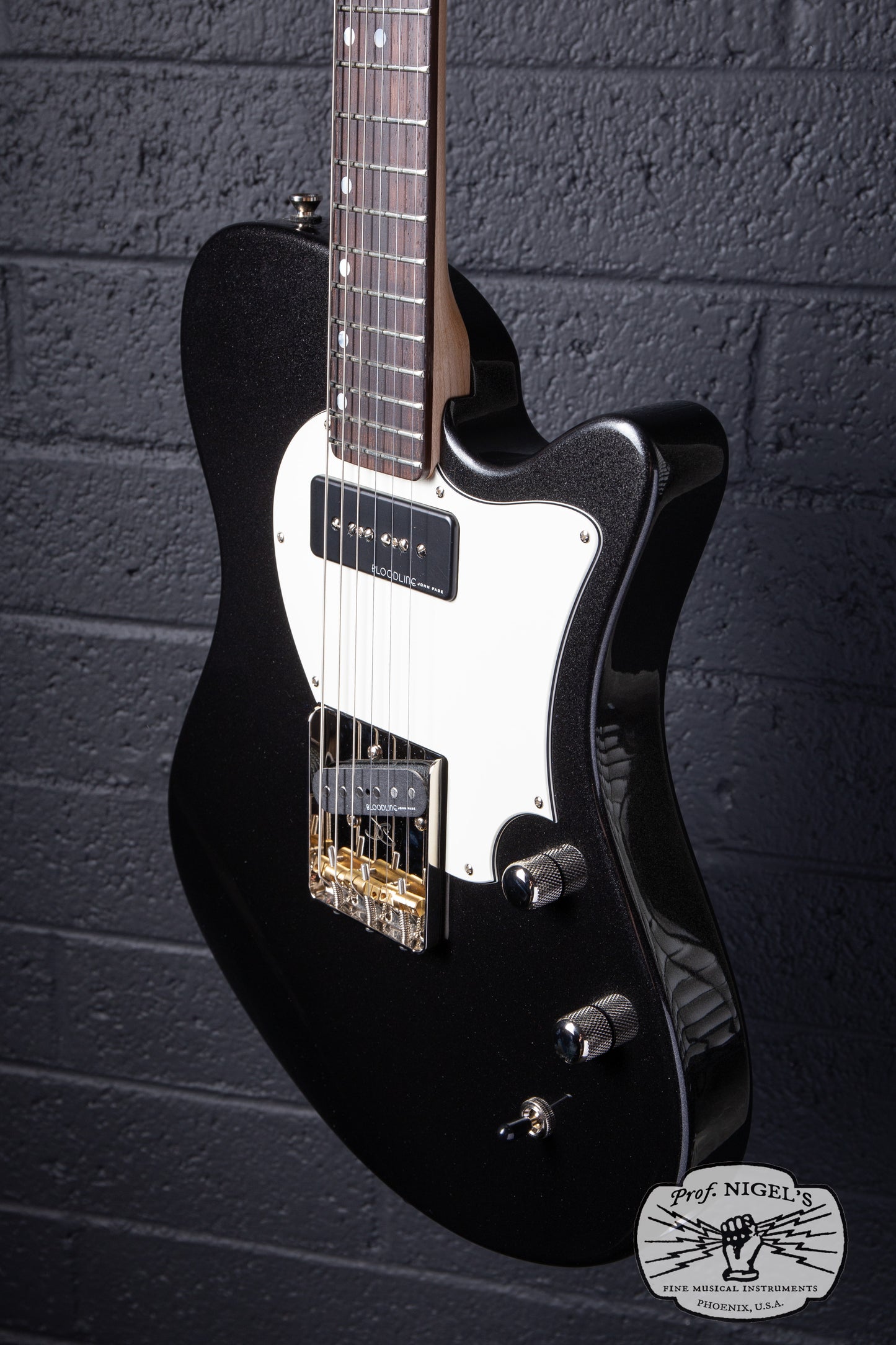 John Page Guitars Signature AJ Black Metallic Rosewood Alder