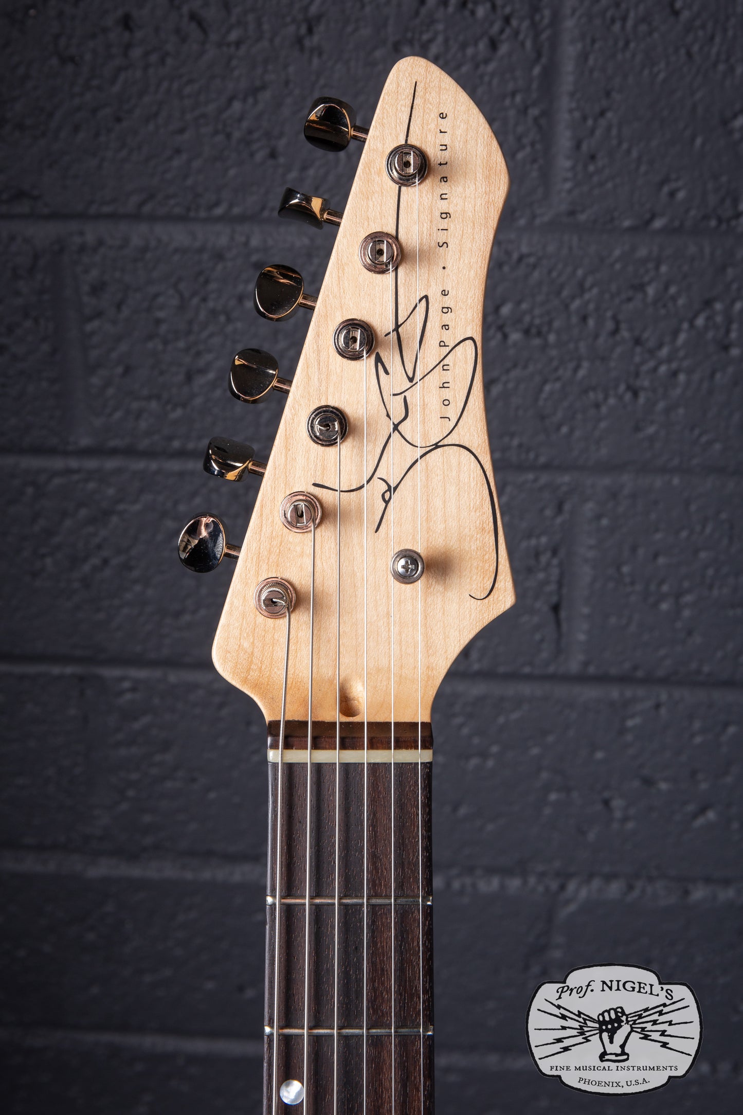 John Page Guitars Signature AJ Black Metallic Rosewood Alder