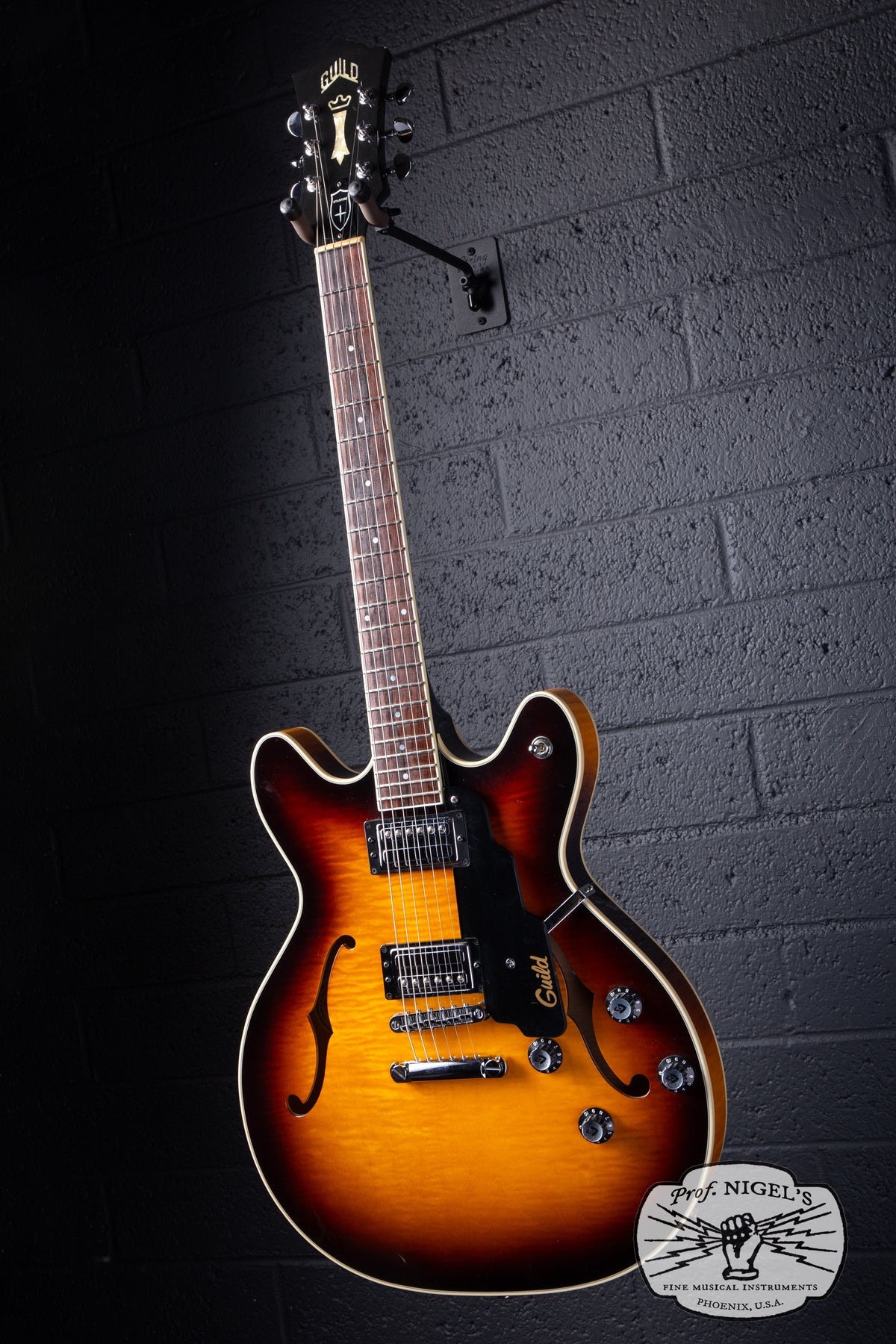 Guild Starfire IV USA Corona Sunburst Semi-Hollow Electric Guitar w/ HSC