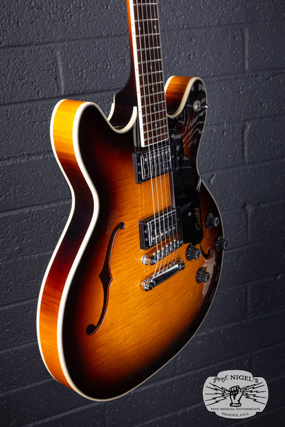 Guild Starfire IV USA Corona Sunburst Semi-Hollow Electric Guitar w/ HSC