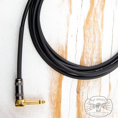 The Siren Premium USA Made Instrument Cable (Black w/ Gold Connectors) Canare GS-6