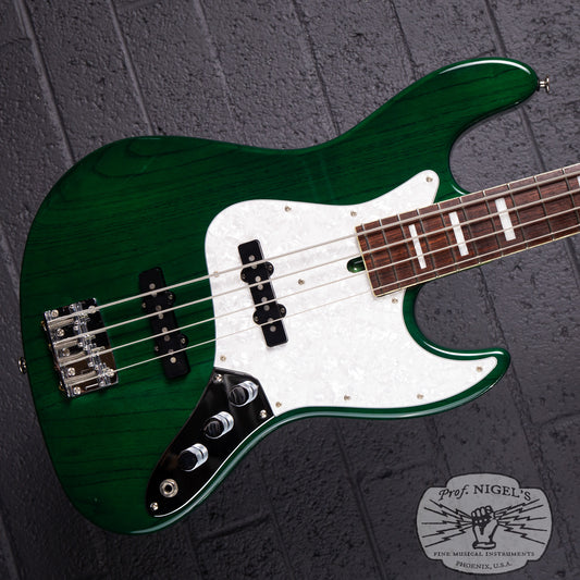 Bacchus MIJ Craft WL-JB4/R Transparent Green Alder Jazz Bass Momose Pickups Made in Japan