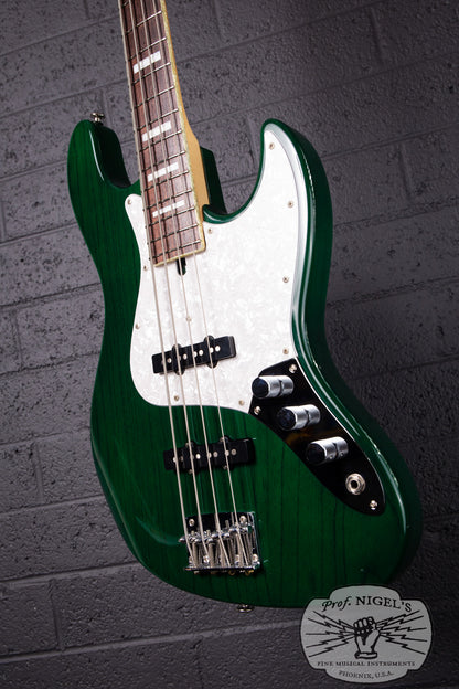 Bacchus MIJ Craft WL-JB4/R Transparent Green Alder Jazz Bass Momose Pickups Made in Japan