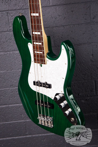 Bacchus MIJ Craft WL-JB4/R Transparent Green Alder Jazz Bass Momose Pickups Made in Japan