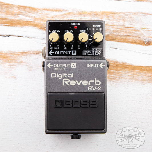 Boss RV-2 Digital Reverb (Dark Gray Label) 1987 Vintage MIJ Made in Japan