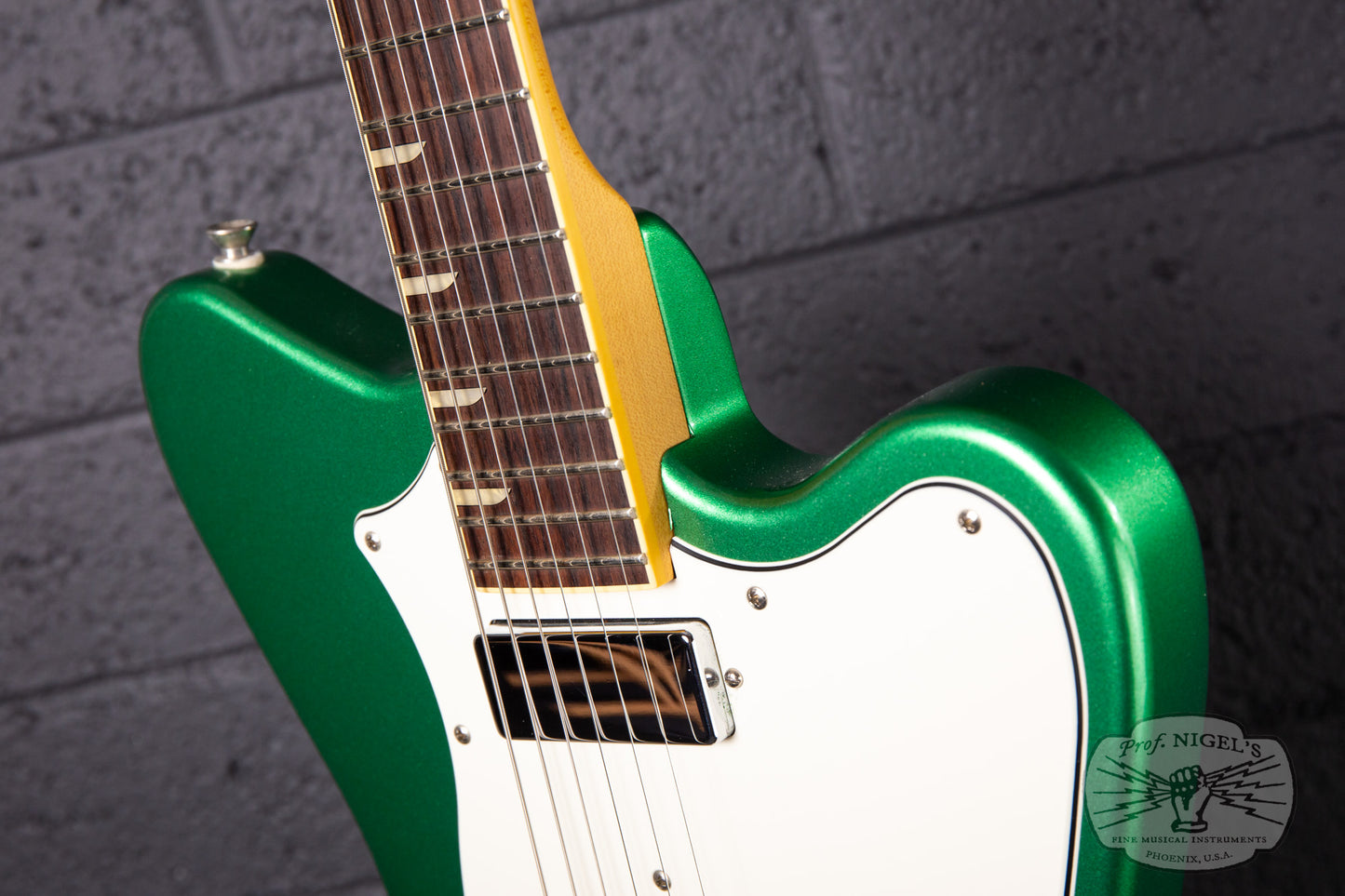 Fujigen-made History x Kaminari KH-Cygnet 2016 Apple Green Metallic DiMarzio Mini Humbucker Non-Reverse MIJ Made in Japan