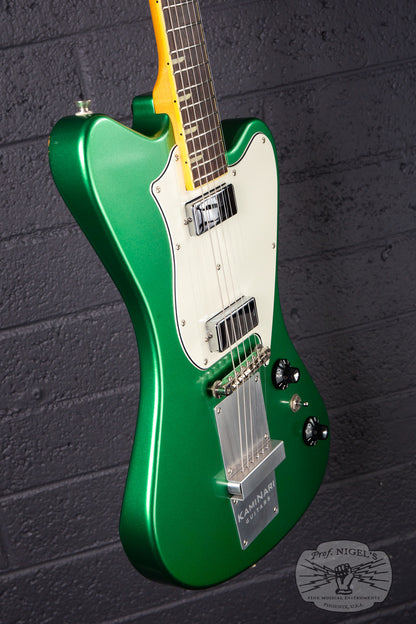 Fujigen-made History x Kaminari KH-Cygnet 2016 Apple Green Metallic DiMarzio Mini Humbucker Non-Reverse MIJ Made in Japan