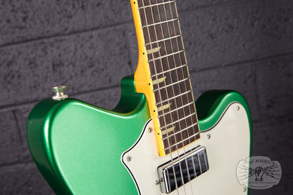Fujigen-made History x Kaminari KH-Cygnet 2016 Apple Green Metallic DiMarzio Mini Humbucker Non-Reverse MIJ Made in Japan