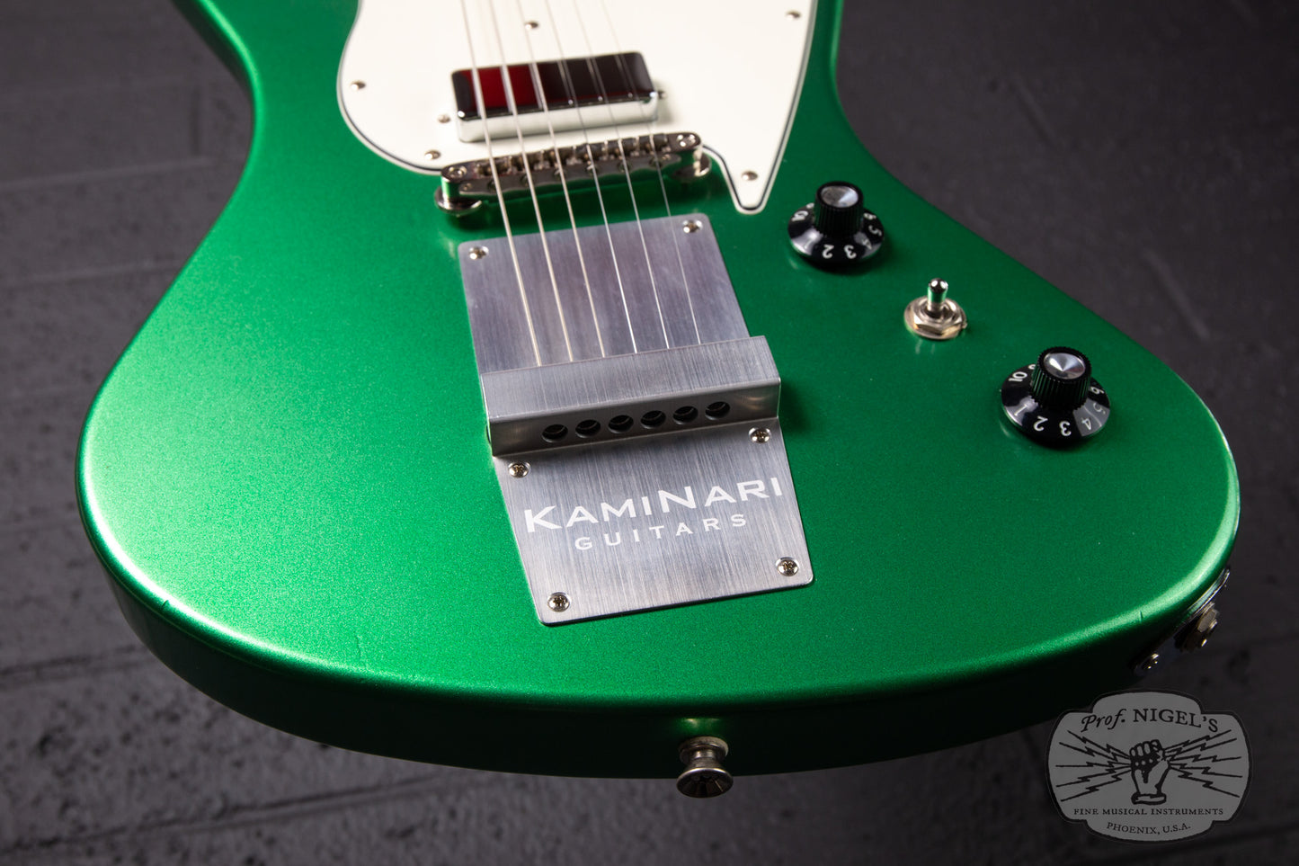 Fujigen-made History x Kaminari KH-Cygnet 2016 Apple Green Metallic DiMarzio Mini Humbucker Non-Reverse MIJ Made in Japan