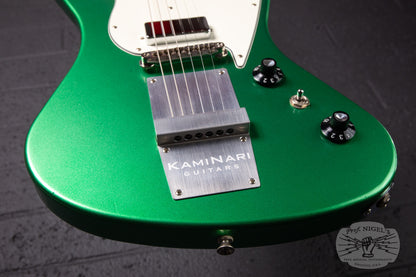 Fujigen-made History x Kaminari KH-Cygnet 2016 Apple Green Metallic DiMarzio Mini Humbucker Non-Reverse MIJ Made in Japan