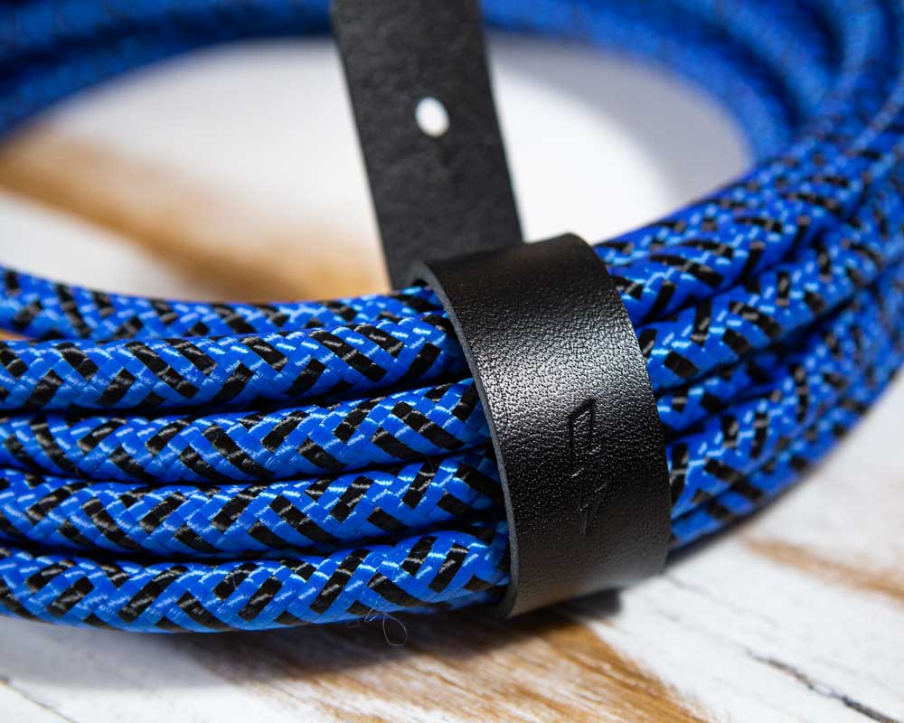 The Professor's Leather Cable Keeper (Black) Made in USA