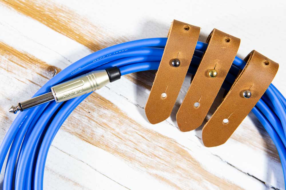 The Professor's Leather Cable Keeper (Light Brown) Made in USA