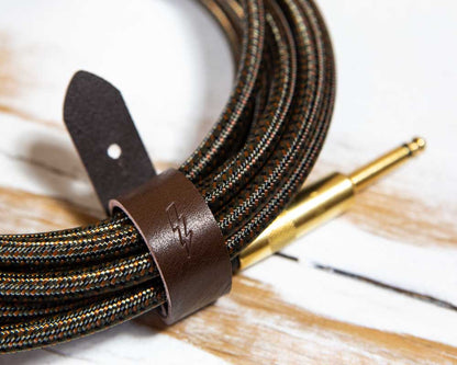 The Professor's Leather Cable Keeper (Dark Brown) Made in USA