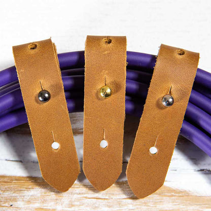 The Professor's Leather Cable Keeper (Light Brown) Made in USA