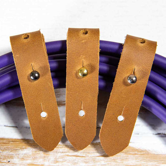 The Professor's Leather Cable Keeper (Light Brown) Made in USA