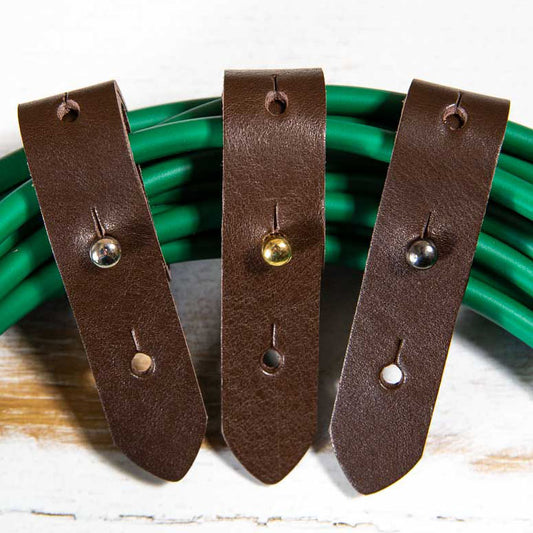 The Professor's Leather Cable Keeper (Dark Brown) Made in USA